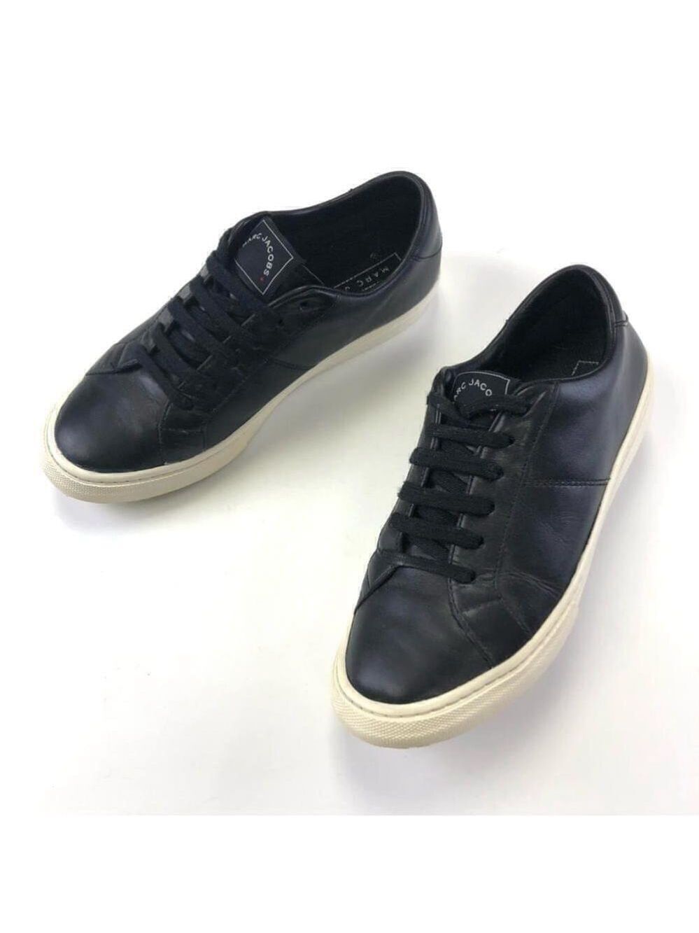 Marc Jacobs black leather Empire sneakers Size 7.5